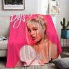 Singer  Doja Cat Album Throw Lightweight 240g Flannel Blanket Soft Skin-friendly for Summer Cooling