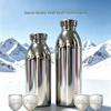 Portable 304 Stainless Steel Double-Layer Vacuum Thermos - Milk Cup, Small Mouth, Durable Design.