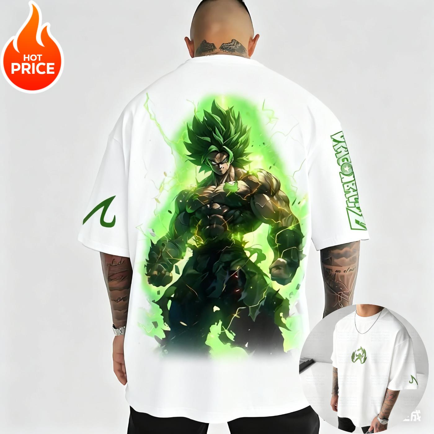 2025 Dragon Ball Anime Super Saiyan Harajuku Sommer T-Shirt Herren Oversize Vintage Streetwear Damen Lässig Kurzarm Unisex 6XL black