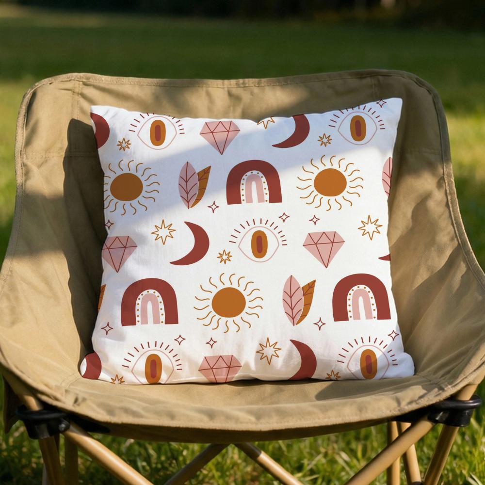 Abstract Boho Pattern Cushion Cover Soft Reversible  Durable Pillow Cover  MultiScene Use for Home  Car Daily Comfort