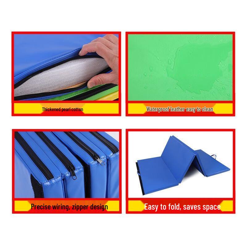 Norman Kids' Rainbow Folding Leather Gymnastics Mat