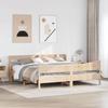 Solid Wood Bed with Headboard 180 X 200 Cm Pine
