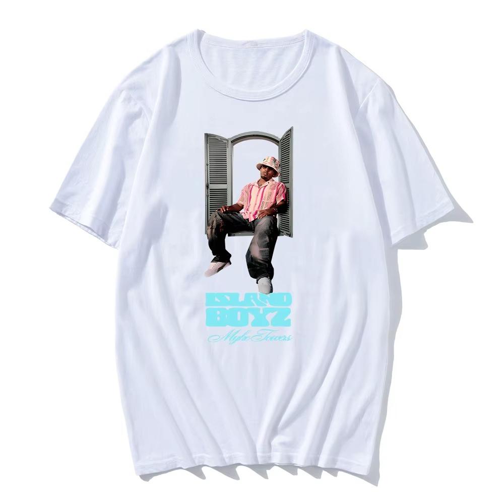 Rapper Myke Towers Graphic T-shirts ISLAND BOYz Men Women Fashion Hip Hop TShirt Comfort Cotton Tops Autumn and winter innerwear