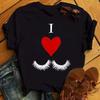 Fashion Graphic Unisex Tshirt Eyelashes Print Kawaii Lashes Unisex Clothes Funny Makeup Aesthetic Shirt Female Clothing Top Tee