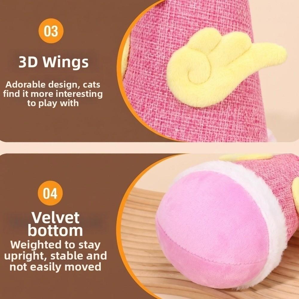 Cartoon Cat Tumbler Wobbler Toy Chicken Shaped Self-Balancing Cat Toy Exercise Pet Toy
