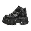 2026 New Retro Tank-Soled Shoes Metal High-Top Shoes Thick-Soled Real Leather Shoes Punk Platform Sole Style Shoes Women