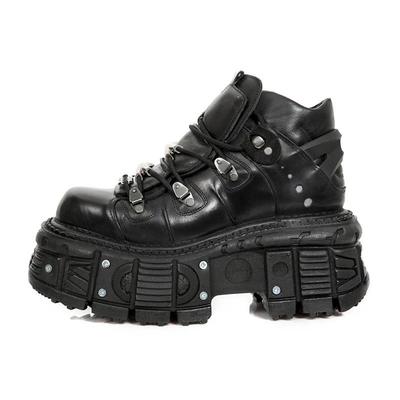 2026 New Retro Tank-Soled Shoes Metal High-Top Shoes Thick-Soled Real Leather Shoes Punk Platform Sole Style Shoes Women