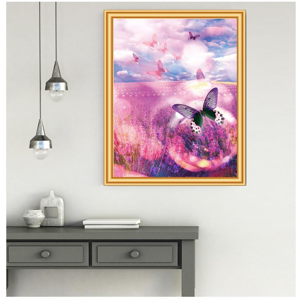 5D Round Diy Diamond Painting Cross Stitch Kits Mosaic Diamond Embroidery Landscape Animals Mosaic Pattern Decorations For Home