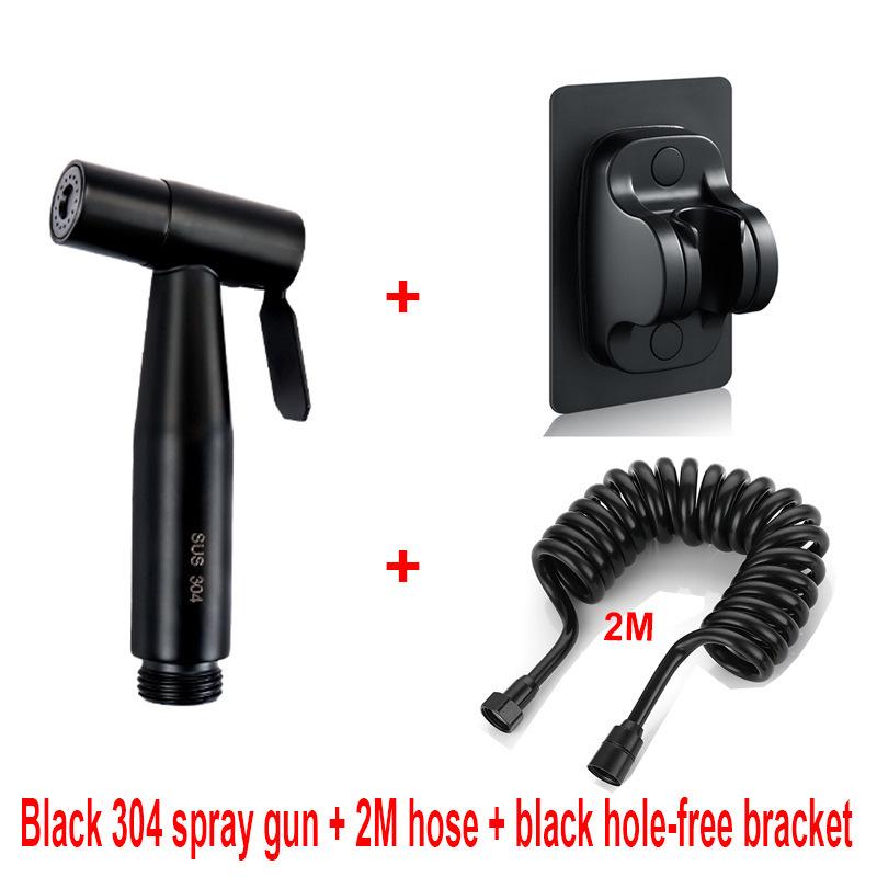 304 High-Pressure Toilet Bidet Sprayer Set with Faucet and Nozzle
