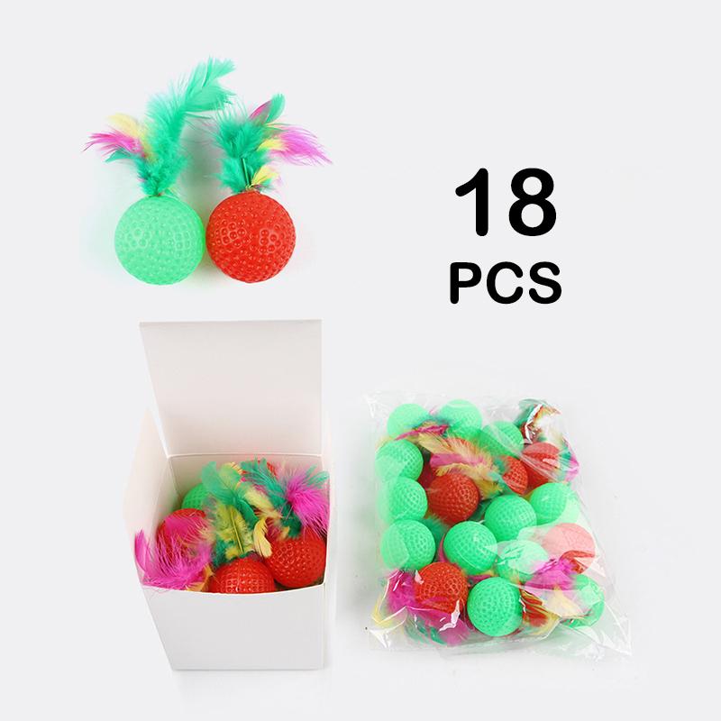 1Set Trendy Feather Catnip Cat Play Balls; Unique Soft Feather Catnip Toys for Kittens