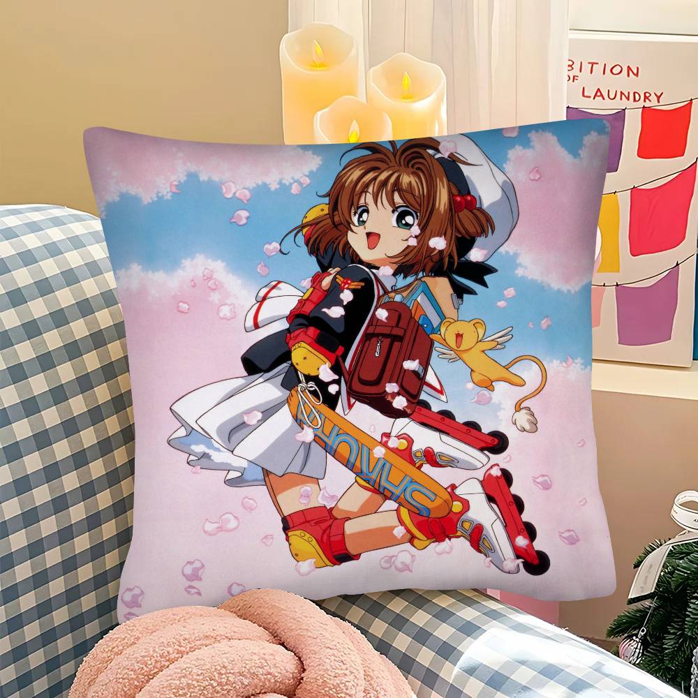 1Pc Kawaii-S-Sakura Cardcaptors Pillow Case Fashion Square Pillowcase Bedroom Sofa Room Ins Decoration Leisure