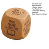 Solid Wood Book Dice Wooden Reading Decision Dice, 6-Sided Engraved Quotes Prompt, Natural Interactive Charm, Fun Companion Lover Habit Gif Tool