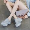 Sportliche Dad-Schuhe mit dicker Sohle für Damen, atmungsaktives Mesh, neu, Sommer, dünn, vielseitig, Rock, Strass, Freizeitschuhe