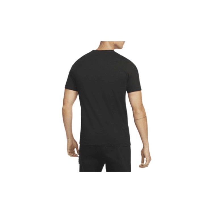 Nike Lebron Patterned Print Knitted Casual Short Sleeve T-Shirt Men Tops Black DQ1884-010