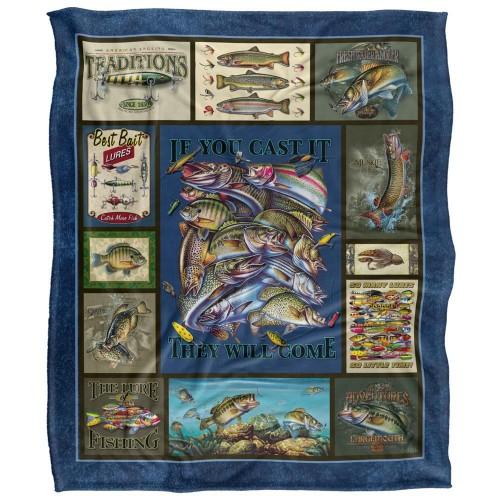 JQ Licensing Silky Fishing Supersoft Blanket