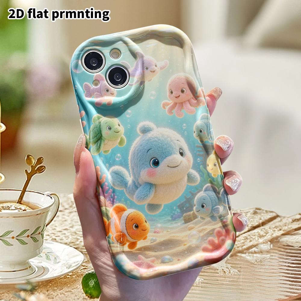 Phone Case: 2D flat, fits iPhone 18, 17, 16, 15, 14, 13, 12Pro protective case, plush little animals, perfect Christmas and Halloween holiday gift