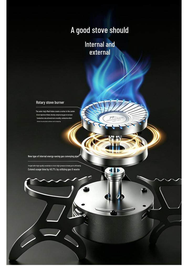 Mountain Guest Portable Folding Gas Stove - Multi-purpose Outdoor Cooker for Camping