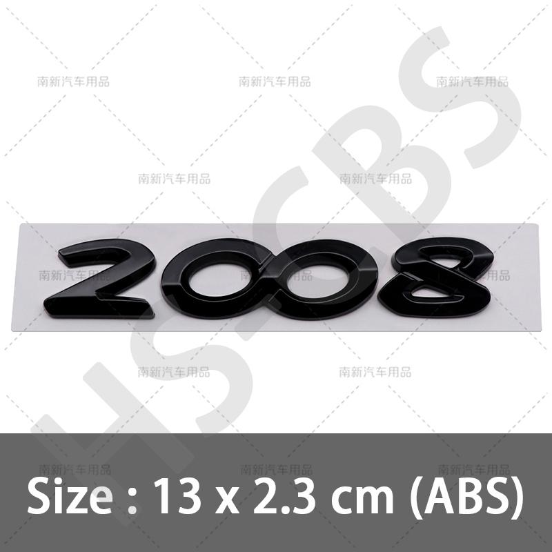 SQOB1 ABS 206 207 301 308 Rear Trunk Logo 307 508 3008 2008 4008 5008 Emblem Badge For Peugeot Car Styling Tailgate Emblem Stickers