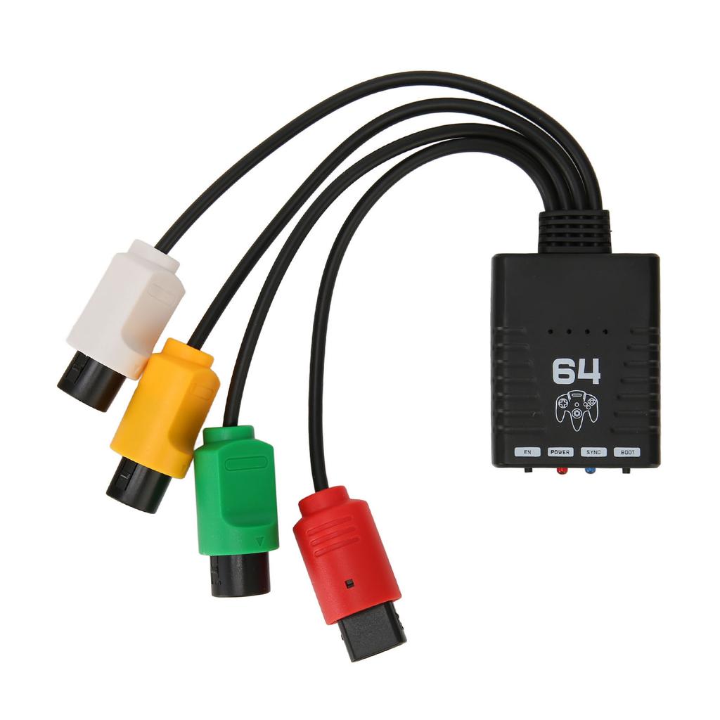 Trådløs kontrolleradapter Støtte 4 spillere Bluetooth-kontrollerkonverter for N64-konsoll for PS3