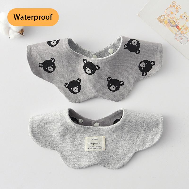New Waterproof Two-sided Usable Baby Feeding Drool Bib Infants Wave Petal Saliva Towel Soft Burp Cloth For Toddler Kids Bibs