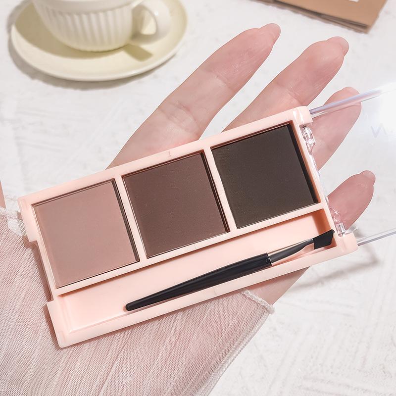 

Набор пудры для бровей 3-Color Brow Powder Set с кисточкой — стойкий, устойчивый к цвету, универсальный набор для контурного макияжа для естественного, трехмерного эффекта. 02