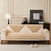 New Qiandongge Sofa Cushion Winter Thickened Plush Seat Cushion High-End Non-Slip Leather Sofa Cover Cover Cloth