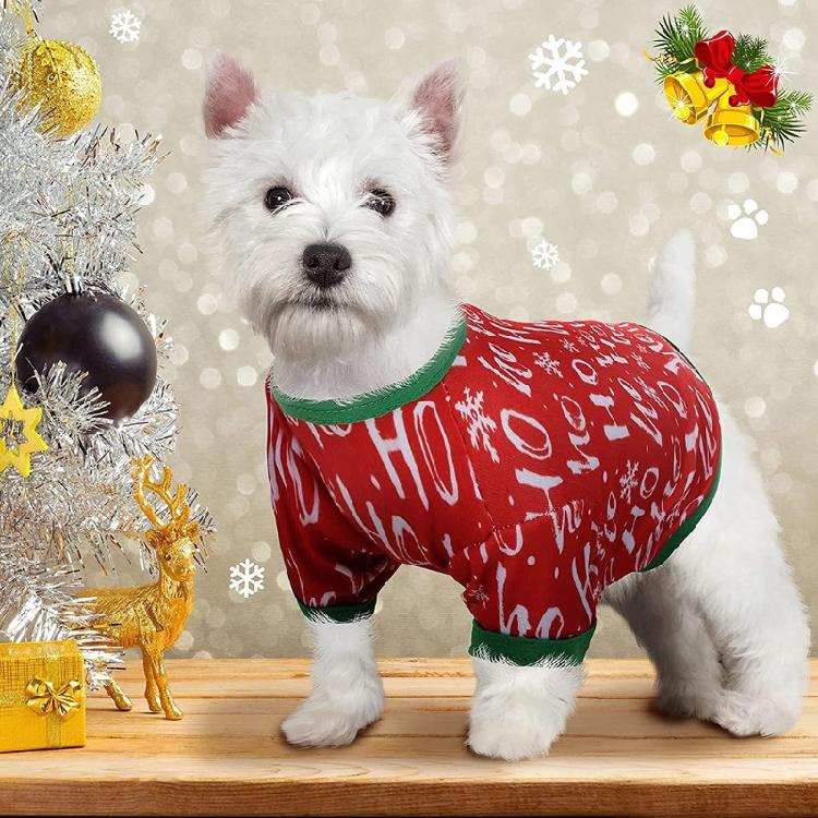 Festivals Dog Apparel Pet Costume for Cat Puppy Clothes Printed Pet T-Shirt Gift