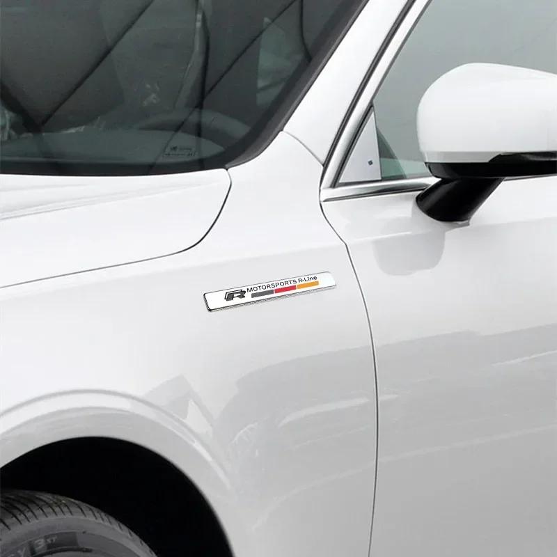 RUNTB1 3D Metal Styling Car Stickers Side Fender Tail Trunk Accessories For VW GTI Polo Golf Passat Tiguan Arteon Touareg Taigo Caddy