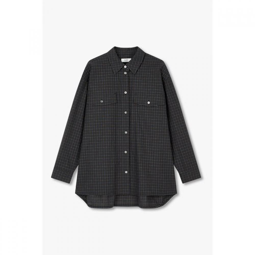 Studio Tomboy Flap Pocket Mini Check Shirt 9105321102ar 58 (dark navy)/One size