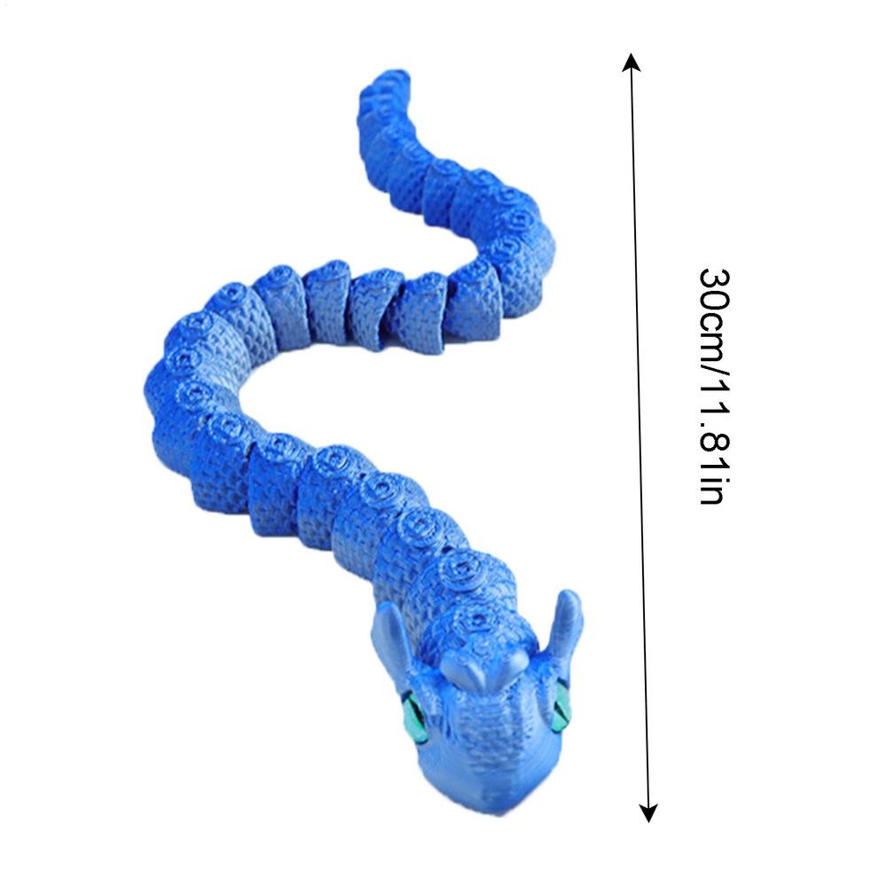 3D Printed Snake Fidget Toy Sensory Fidget Toys For Kids Movable Joint Model Ornaments 2025 Snake Year Desktop Decoration Figure