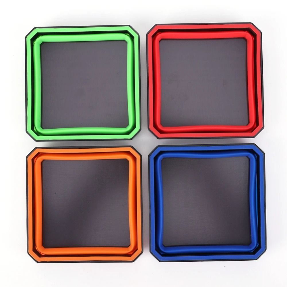 Multicolor Magnetic Parts Tray Foldable Storage Plate Portable Tool Organizer Car Repair