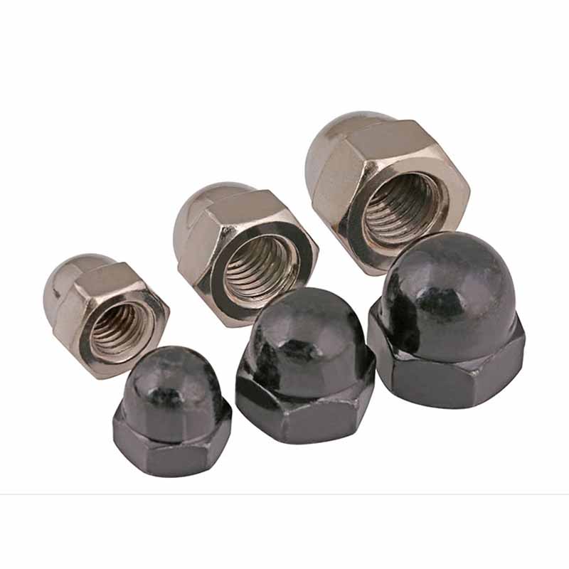M3 M4 M5 M6 M8 M10 M12 Acorn Cap Nuts Dome Cap Nut Ni-plated/Black Zinc Carbon Steel Blind Nut