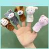 Cute Bunny Plush Finger Puppet Toy Set For Kids Soft Short Plush Fill White 9cm