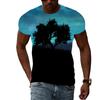 Letní Nové 3D Vzor Moře Mraků pánské tričko Módní Ležérní Potisk Trendová trička Osobnostní Pohledná grafická trička