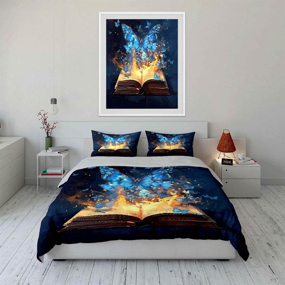Magical Book Set For Inspiration  Kid'S And Adults' Bedroom Decor, Exquisite Three-Piece Bedding Set Gift