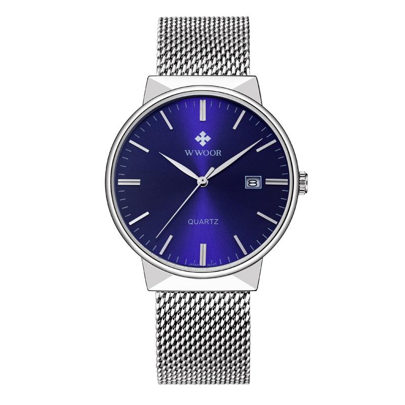 Wwoor Hold Love 8826 Mesh Strap Men'S Quartz Watch Slim Waterproof