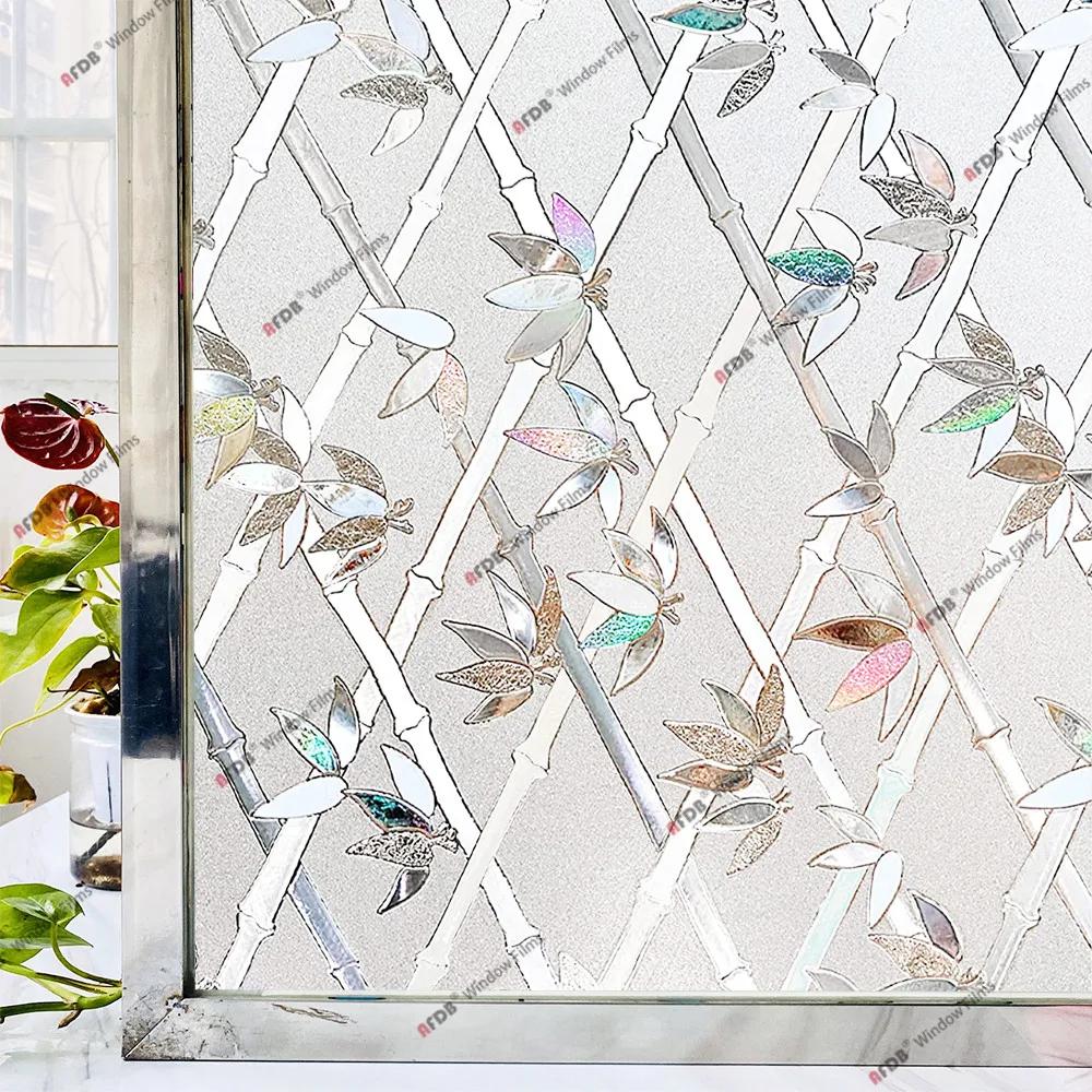 3D-Regenbogen-Fensterfolie, Sichtschutz, Buntglas, UV-Schutz, Fensteraufkleber für Zuhause, statisch haftender Kleber, Wärmeregulierende Glasfolie