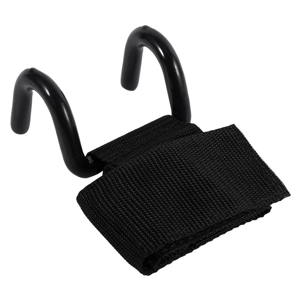 Black Weight Lifting Training Wrist Support Bandage Strap Hook Gym Hook Grip