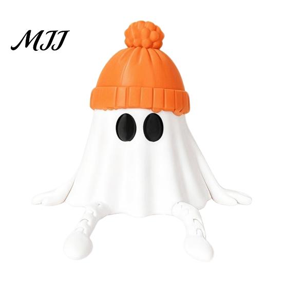 Halloween Ghost Pumpkin Figurines 3D Printed Decoration, Cute Figurine with Collectible Table Decor Movable Joints for Coffee Shelf Mantel Indoor