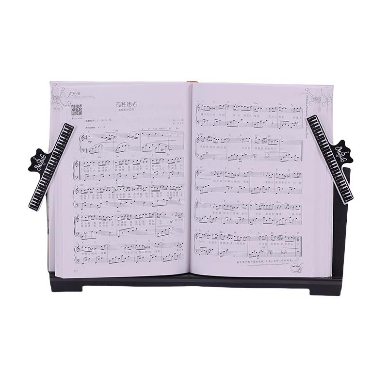 1 Stück tragbares elektronisches Klavier Notenständer Professionelles Musikzubehör Notenständer mit 2 Klemmen für Tastatur Musikbuchhalter