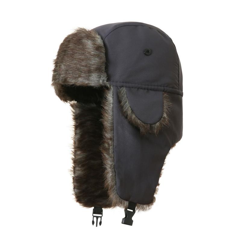 Cappello da caccia da uomo, paraorecchie in finta pelliccia, Cappello da caccia invernale caldo, Cappello da aviatore, Cappello da pesca sul ghiaccio, Cappello da sci