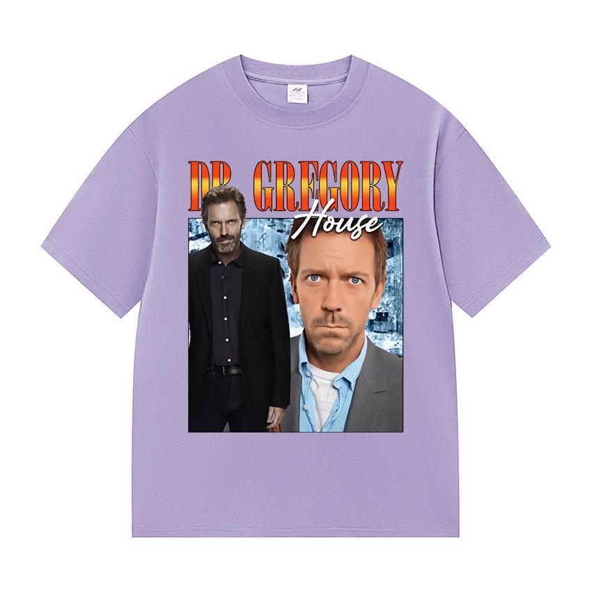 90s Vintage Dr Gregory House Graphic T Shirt Mens Fashion Harajuku Short Sleeve Tshirts Summer Clothing Unisex Cotton Tshirt