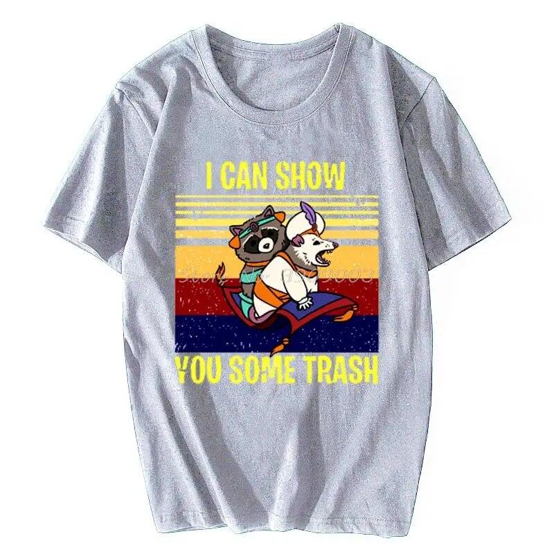 Ich kann dir etwas Müll zeigen, T-Shirt, lustiges Waschbär-Opossum-Liebhaber-Geschenk, Unisex-T-Shirt, Top, Hipster, cooles T-Shirt, Hip Hop, Harajuku, Unisex-T-Shirt