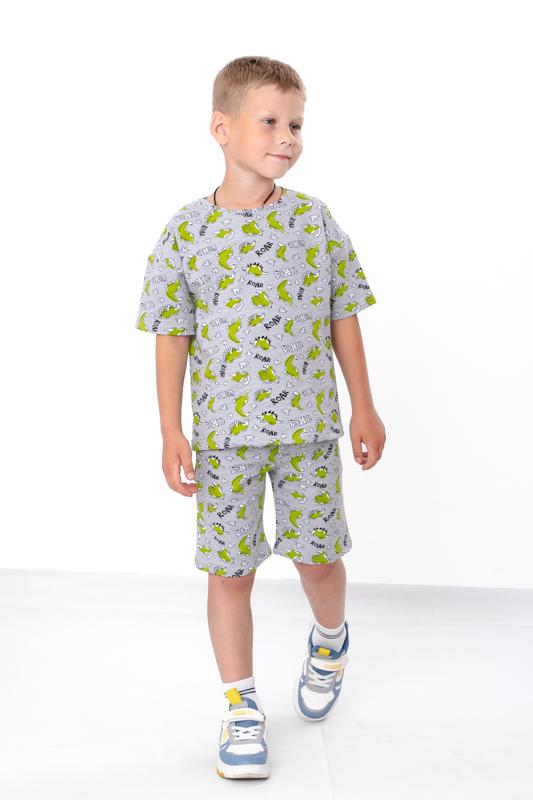 Klučičí letní set (Tričko + Šortky) – Prodyšná pletenina a zábavný potisk, Léto ,  6458-055 HC