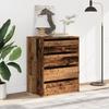 VidaXL Commode d'angle vieux bois 60x41x76 cm bois d'ingénierie, commode à tiroirs, classeur, armoire à tiroirs, armoire de 852877