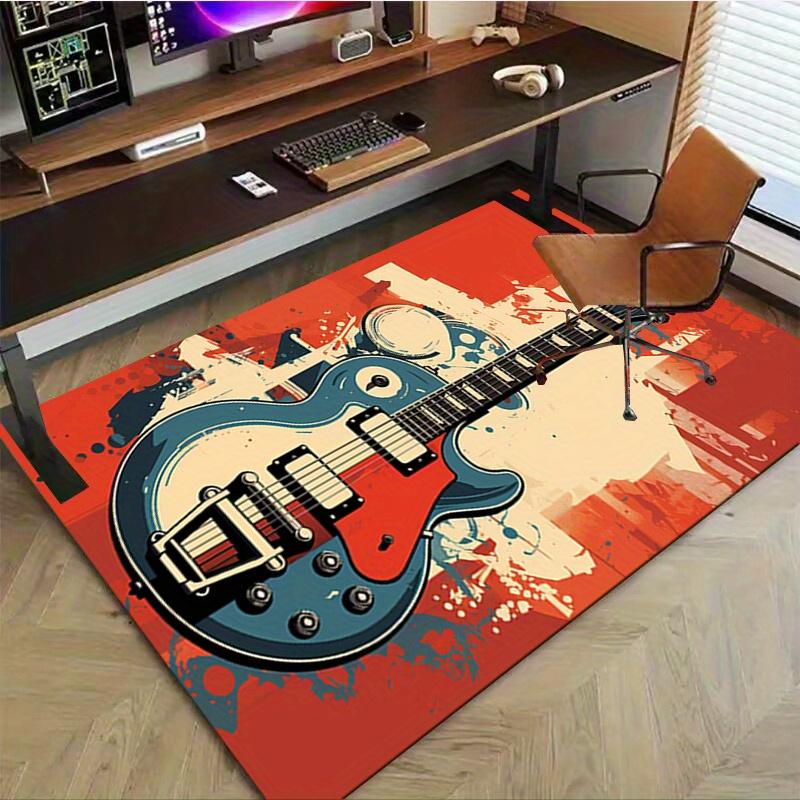 1pc. Abstract Electric Guitar Art Print Poster for Home Decor, Office Carpet, Chair Cover, Outdoor Rug Gift Ideas