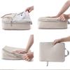 4Pcs Space-saving Travel Compression Packing Cubes Bag Waterproof Suitcase Clothes Organizer  Drawer