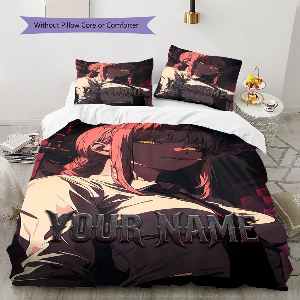 Angel Wings Fantasy Custom Name Pattern Bedding Quilt Set Quilt Cover Pillowcase Home Birthday Gift(1 * duvet cover + 2 * pillowcase, without core)