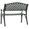 Vidaxl Garden Bench, 102 Cm, Cast Aluminum, Green