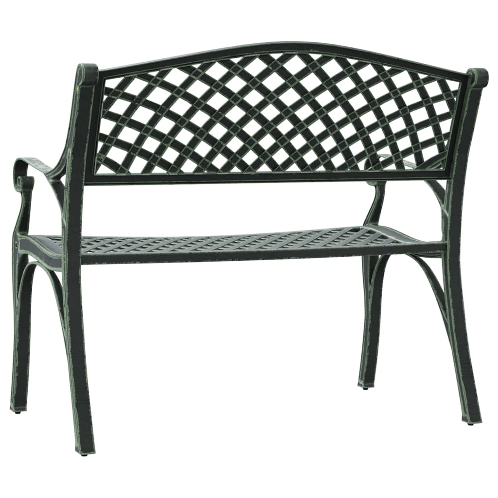 Vidaxl Garden Bench, 102 Cm, Cast Aluminum, Green